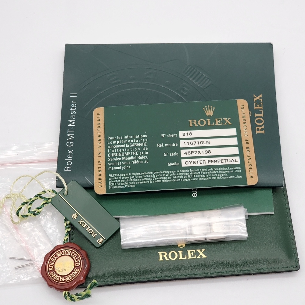Authentic Rolex GMT-Master II 116710 Men Watch - Picture 16 of 16